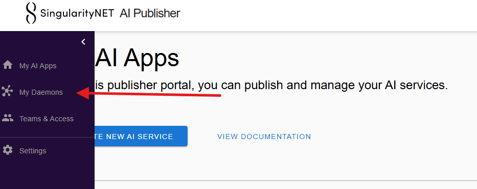 HaaS Sidebar Navigation